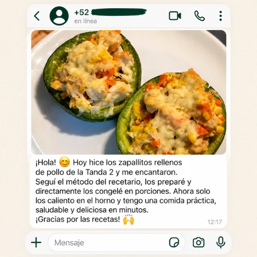 Testimonio real: zapallitos rellenos de pollo de la Tanda 2, cocinados y congelados en porciones