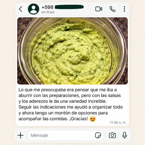 Testimonio real: salsas y aderezos para dar variedad a las comidas